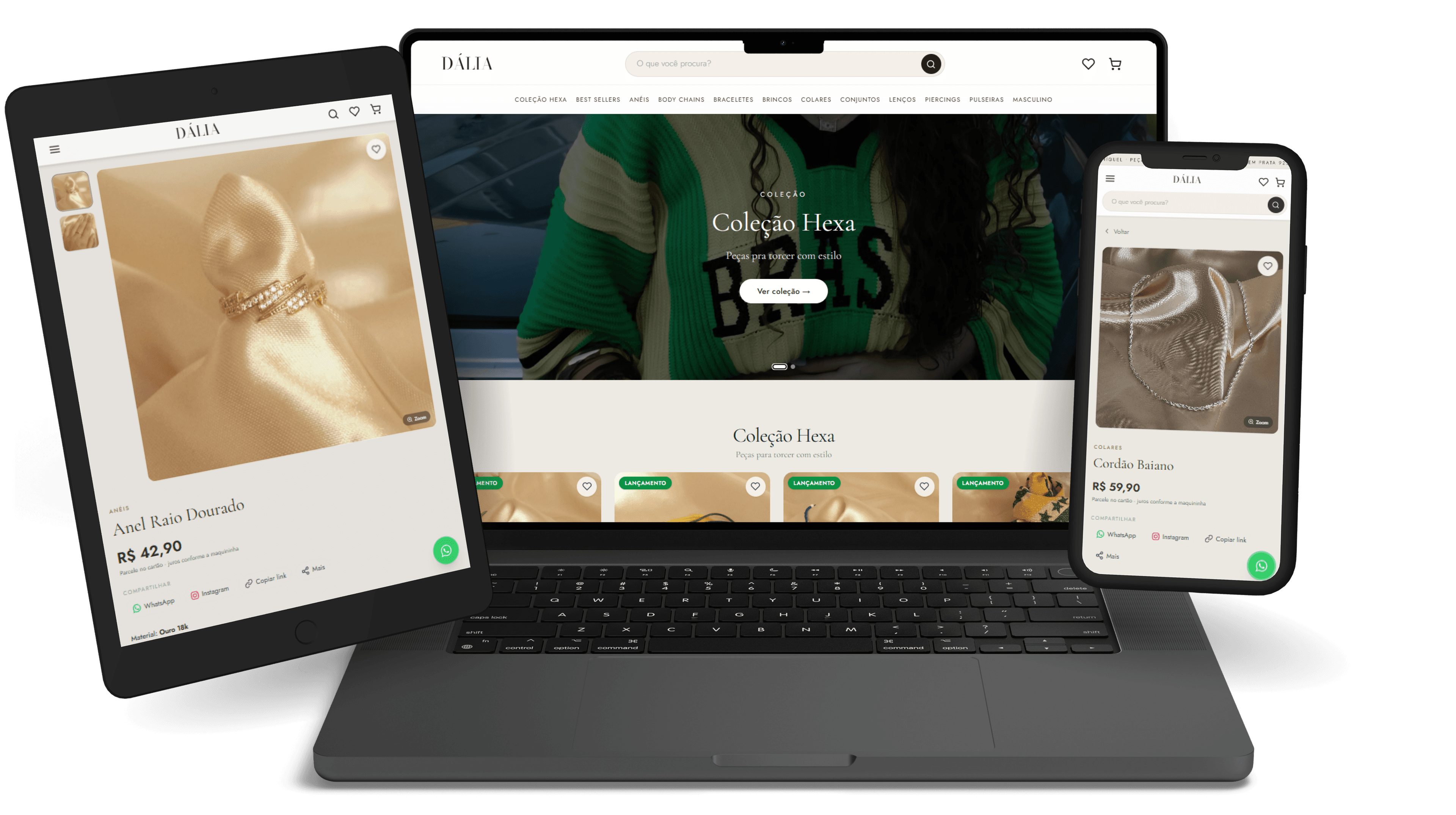 E-commerce da Dália Semijoias